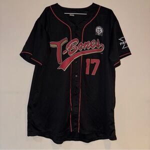 Black T-Bones Baseball Jersey